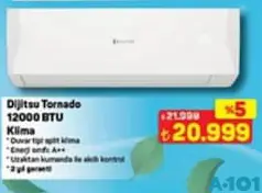 DİJİTSU TORNADO 12000 BTU KLİMA DİJİTSU TORNADO 12000 BTU KLİMA